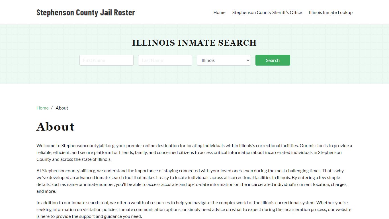 Illinois Inmate Search - stephensoncountyjailil.org